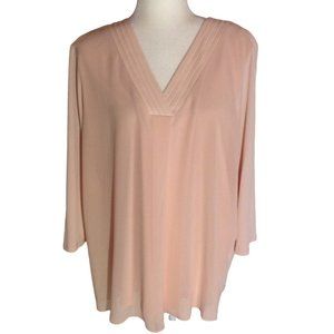 Calvin Klein Chiffon Overlay Top. New With Tickets. Size Large